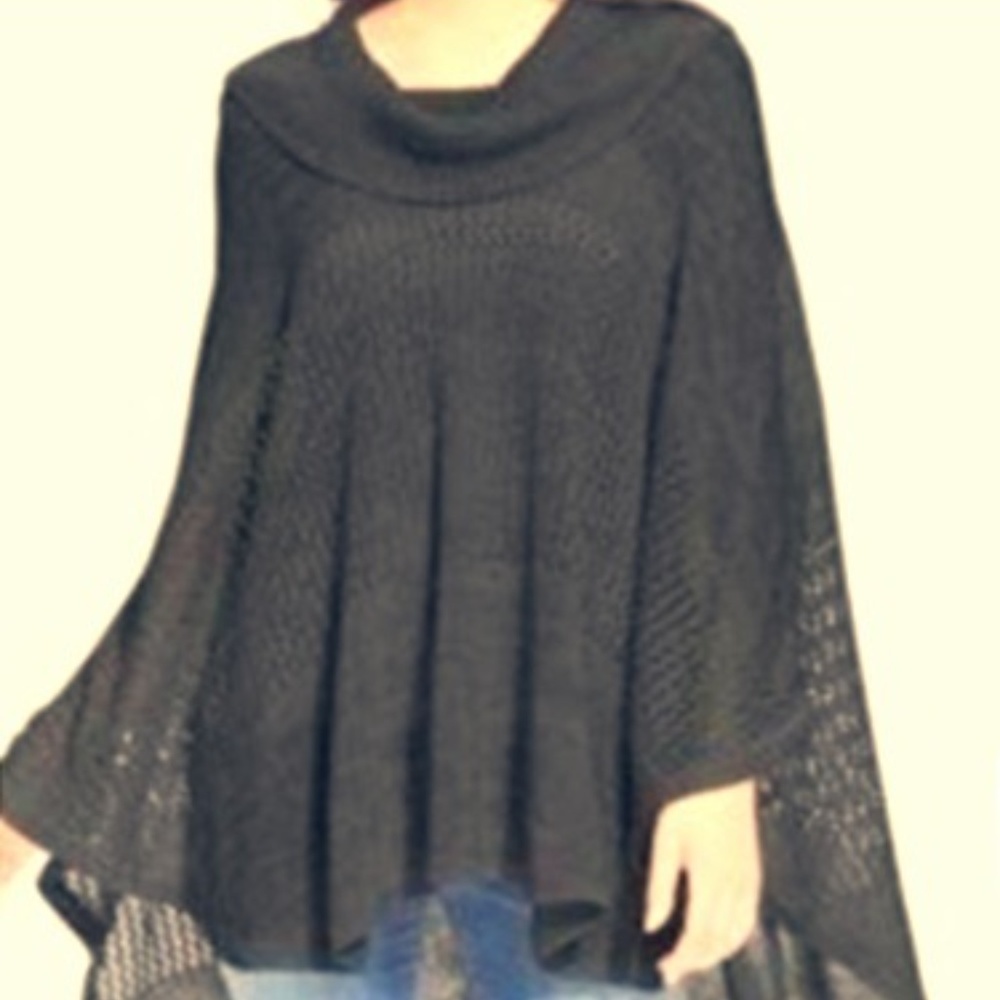Energie Med Mixed-knit Cowl-neck Sweater Poncho